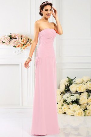 Robe demoiselle d'honneur avec fleurs fermeutre eclair en chiffon de bustier gaine - Photo 22