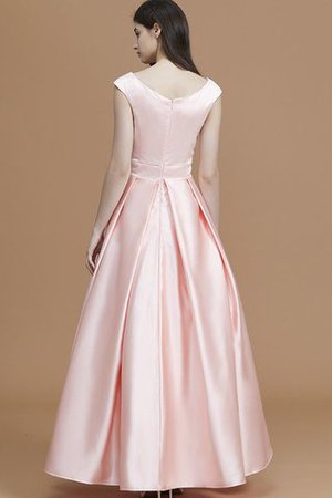 Asymmetrisch Prinzessin Reißverschluss Ärmelloses Satin Brautjungfernkleid - Bild 36