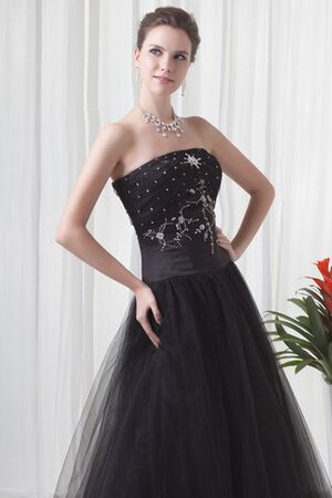 Robe de soirée charmeuse avec perle manche nulle de bustier - Photo 6