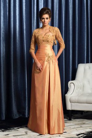 Prinzessin Normale Taille Taft Brautmutterkleid mit Jacke mit Applikation - Bild 1