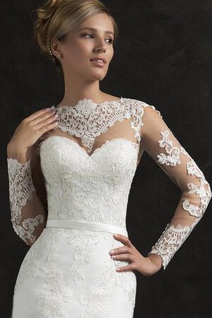 Abito da Sposa Cuore Schiena Nuda con Applique Seghettato Scollo lusso in pizzo - Foto 3