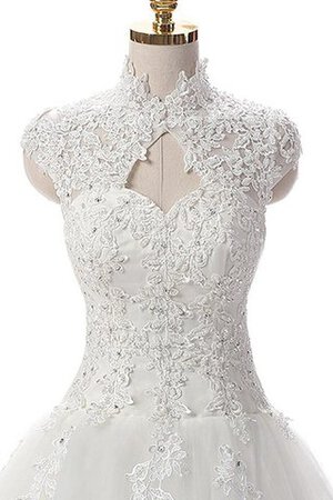 Abito da Sposa Lupetto Schiena Nuda in pizzo con Applique Buco Della Serratura Schiena Conotta - Foto 1