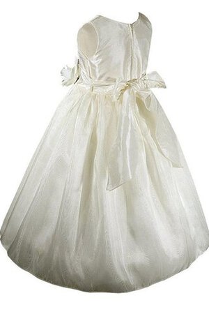 Robe de cortège enfant plissage naturel en organza longueur au ras du sol avec nœud - Photo 3