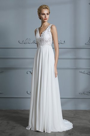 Robe de mariée avec zip voyant de col en v romantique facile - Photo 6