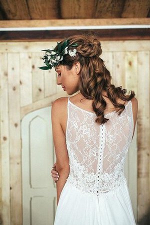 Abito da Sposa con Piega Vintage con Bottone in Chiffon Conotta in pizzo - Foto 2