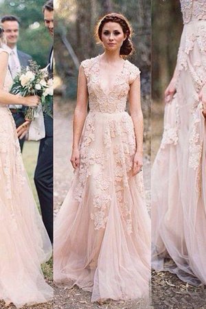 Romántico Vestido de Novia en Tul de Pura espalda de Alta calidad - Foto 3