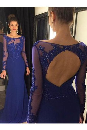 Elegante Vestido de Noche de con Lentejuelas de Apliques de Manga larga de Joya - Foto 1