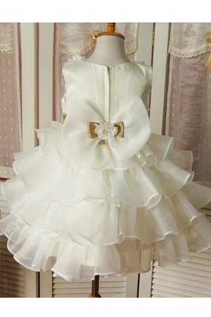 Abito da Cerimonia Bambini Principessa Mini Naturale con Fiore A-Line - Foto 2