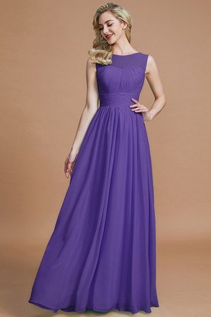 Robe demoiselle d'honneur naturel avec sans manches ligne a en chiffon de princesse - Photo 29