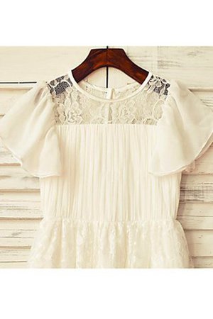 Robe de cortège enfant naturel ligne a avec chiffon de princesse avec fleurs - Photo 4