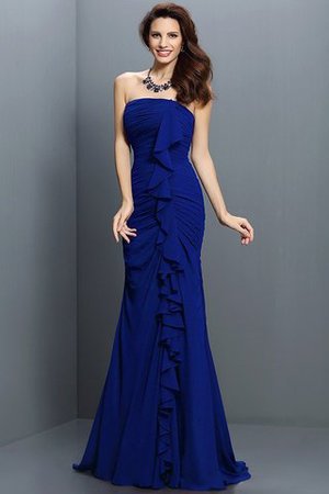 Robe demoiselle d'honneur plissage longue avec zip en chiffon de bustier - Photo 26