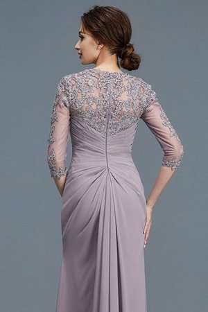 Chiffon Normale Taille Enges Herz-Ausschnitt Brautmutterkleid mit Rüschen - Bild 8