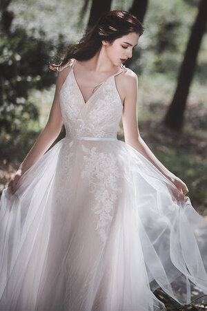 Abito da sposa in tulle in stain elastico con nastro bellissimo a riva all aperto - Foto 1