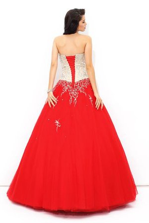 Ärmelloses Satin Anständiges Formelles Quinceanera Kleid mit Rücken Schnürung - Bild 2