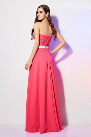 Robe de bal avec zip avec sans manches avec perle de tour de ceinture empire a-ligne - Photo 2