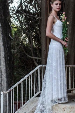 Abito da Sposa A-Line Cuore in pizzo Semplice con Applique in Pizzo - Foto 4