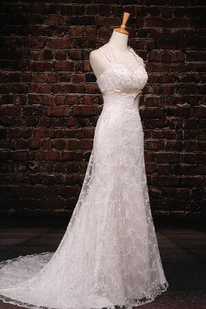 Vestido de Novia en Satén y Lentejuelas de Encaje Adorno de Abalorio de Natural - Foto 4