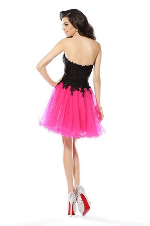 Prinzessin Normale Taille Reißverschluss Mini Cocktailkleid mit Bordüre - Bild 2