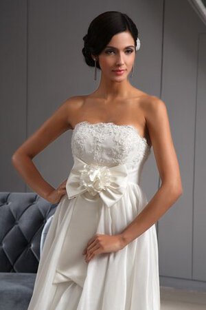 Abito da Sposa Allacciato alta bassa con Applique Cuore stravagante A-Line - Foto 3