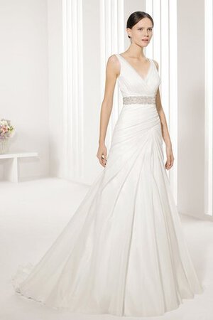 Robe de mariée naturel luxueux femme branché manche nulle fermeutre eclair - Photo 1