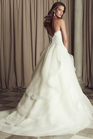 Robe de mariée intemporel romantique de traîne courte ligne a col en forme de cœur - Photo 2