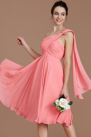 Robe demoiselle d'honneur bref ruché en chiffon ligne a avec sans manches - Photo 32