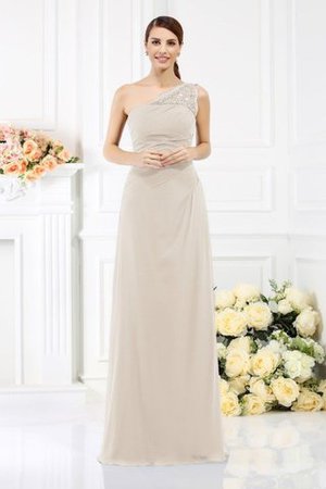 Robe demoiselle d'honneur longue en satin collant d'épaule asymétrique avec zip - Photo 13