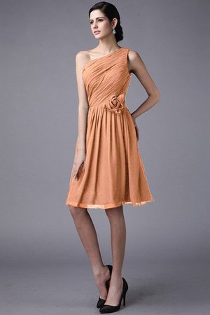 Robe demoiselle d'honneur bref naturel au drapée manche nulle avec chiffon - Photo 19