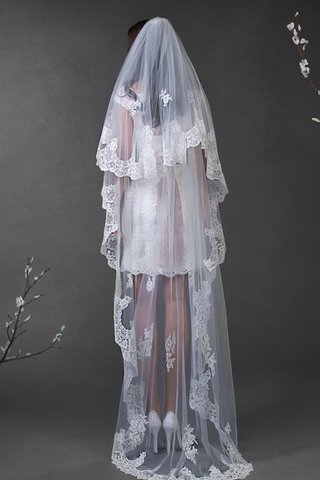 Robe de mariée naturel de traîne mi-longue decoration en fleur de col bateau avec nœud - Photo 2
