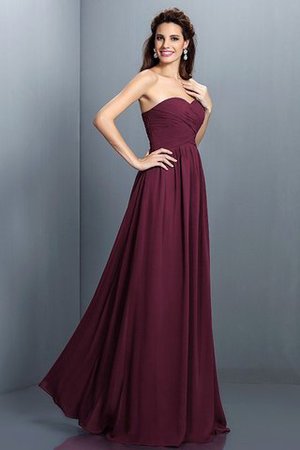 Plissiertes Chiffon Ärmelloses A-Line Brautjungfernkleid mit Drapierung - Bild 5