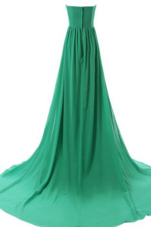 A linie Ärmelloses Sweep Zug Chiffon Brautjungfernkleid mit Plissierungen - Bild 3