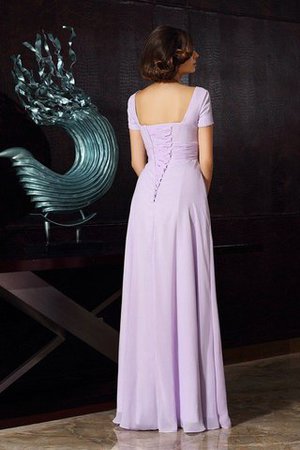 A-Linie Chiffon Perlenbesetztes Bodenlanges Brautmutterkleid mit Rücken Schnürung - Bild 2