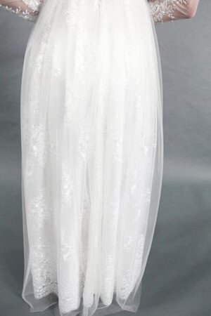 Robe de mariée nature decoration en fleur avec nœud jusqu'au sol avec ruban - Photo 3