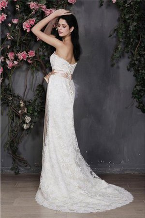 Robe de mariée longue cordon de bustier de traîne moyenne avec sans manches - Photo 2