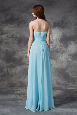 Robe demoiselle d'honneur naturel a-ligne avec chiffon fermeutre eclair de bustier - Photo 30