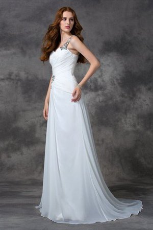 Robe de mariée formelle sexy de traîne courte d'épaule asymétrique a-ligne - Photo 3