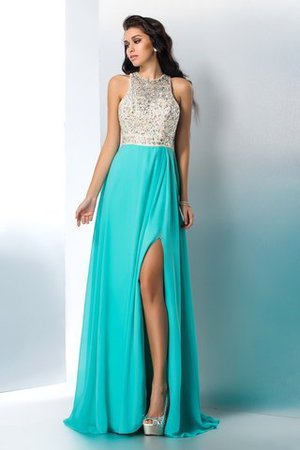 A-Linie Prinzessin Formelles Ballkleid aus Chiffon ohne Ärmeln - Bild 1