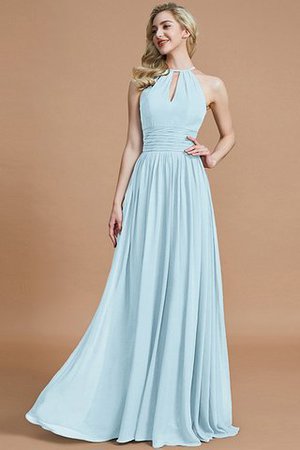 Abito da Damigella A Terra Senza Maniche A-Line Principessa in Chiffon - Foto 23