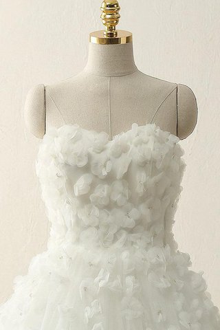 Abito da Sposa A-Line Conotta con Perline in pizzo A Terra con Fiore - Foto 2