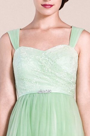 Robe demoiselle d'honneur romantique avec perle en tulle longueur au ras du sol ligne a - Photo 6