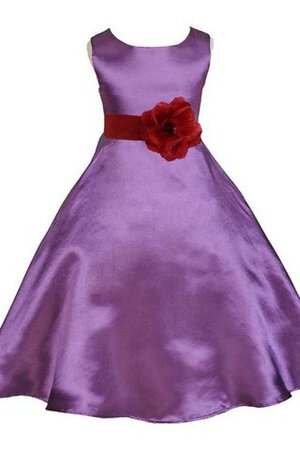 Robe de cortège enfant manche nulle avec fleurs ligne a - Photo 1