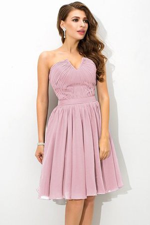 Robe demoiselle d'honneur naturel plissage avec fronce de princesse en chiffon - Photo 21