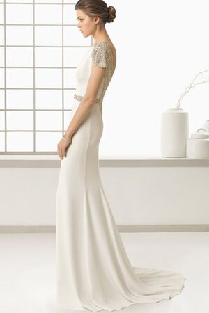 Abito da Sposa Profondo V-scollo Semplice Tubino Barchetta originale con Perline - Foto 3