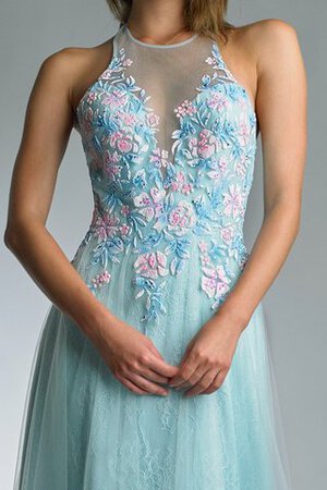 Organza rückenfreies Ärmelloses normale Taille A-Linie Ballkleid mit Rüschen - Bild 5