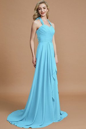 Robe demoiselle d'honneur naturel de dos nu de princesse en chiffon a-ligne - Photo 8