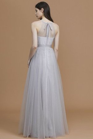 Nackenband Prinzessin Bodenlanges Brautjungfernkleid ohne Ärmeln mit Rüschen - Bild 36