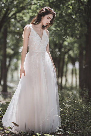 Abito da sposa in tulle in stain elastico con nastro bellissimo a riva all aperto - Foto 2