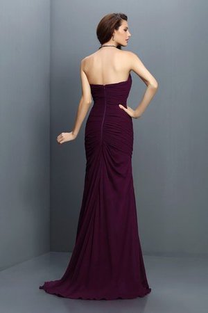 Robe demoiselle d'honneur plissage longue avec zip en chiffon de bustier - Photo 30