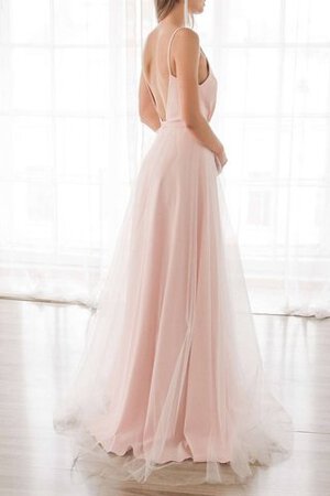 Robe de mariée haute qualité en satin dos nu a-ligne simple - Photo 3