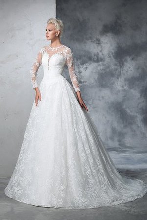 Clasico Vestido de Novia de Imperio Cintura de Largo de Encaje Adorno - Foto 4